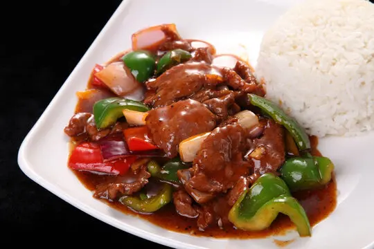 Beef / Chicken w/ Black Bean Sauce Rice / Riz bœuf / poulet sauce haricots noirs